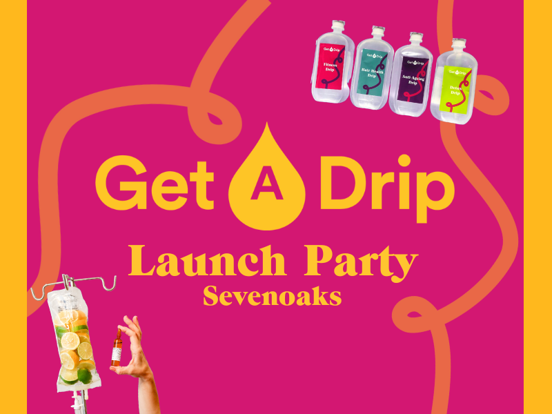 Get A Drip launch party invitation sevenoaks